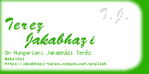 terez jakabhazi business card